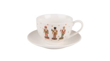 CLEEF.HLCKS Porceláncsésze+alj 200ml diótörős