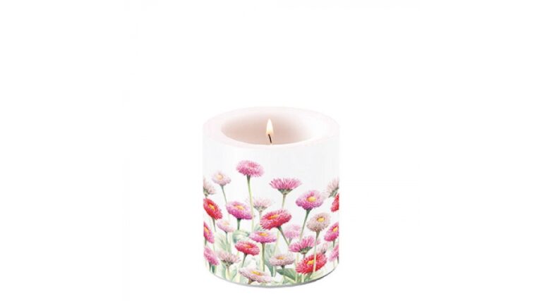 AMB.19217020 Painted Bellis átvilágítós gyertya 8x7