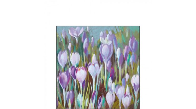 AMB.12517005 Crocus papírszalvéta 25x25cm