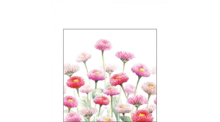 AMB.12517020 Painted Bellis papírszalvéta 25x25cm