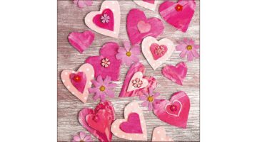 AMB.13317085 Hearts All Over papírszalvéta 33x33cm