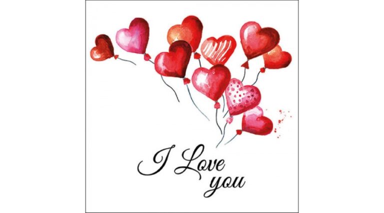 AMB.13317070 Love Balloons papírszalvéta 33x33cm