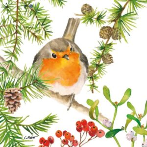 PPD.C3334152 Robin in Tree papírszalvéta 33x33cm