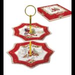 R2S.1017CHME Porcelán süteményes állvány 2 emeletes