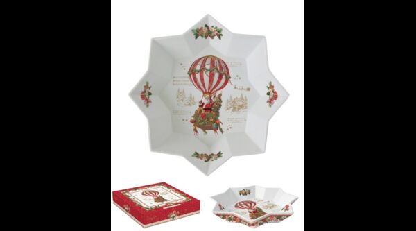 R2S.1049CHAB Porcelán csillagtál 25x4