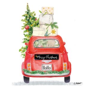 PPD.C3334135 Christmas Taxi papírszalvéta 33x33cm