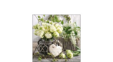 AMB.12516280 White Tulips papírszalvéta 25x25cm