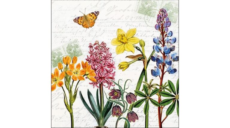 AMB.13316110 Spring Flowers papírszalvéta 33x33cm