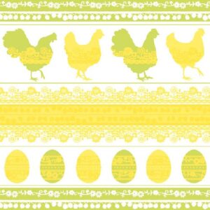 AMB.23301520 Eastern Silhoulette yellow/green papírszalvéta 33x33cm