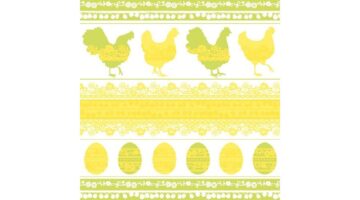 AMB.23301520 Eastern Silhoulette yellow/green papírszalvéta 33x33cm