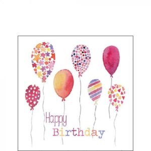 AMB.12516295 Birthday Balloons papírszalvéta 25x25cm