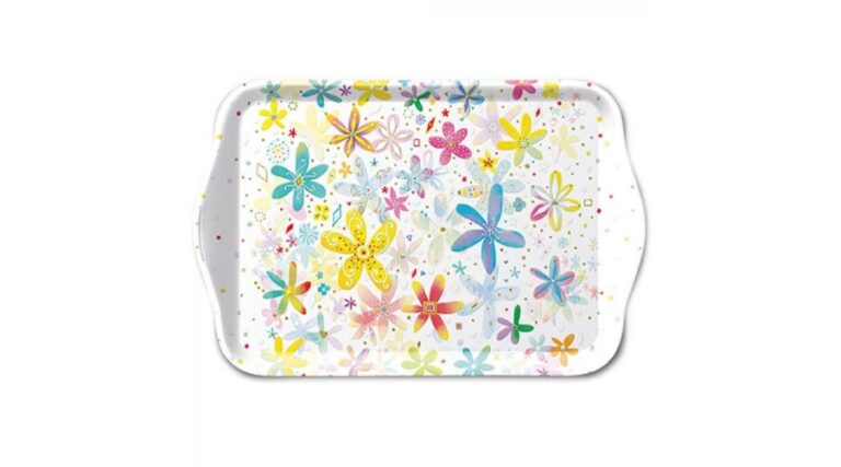 AMB.13715960 Fancy Flowers műanyag kistálca 13x21cm