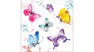 AMB.13316265 Butterfly Collection White papírszalvéta 33x33cm
