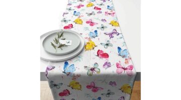 AMB.16616265 Butterfly Collection White asztali futó 40x150cm