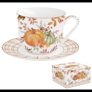 R2S.1182HARV Porcelán reggelizőcsésze+alj 370ml dobozban