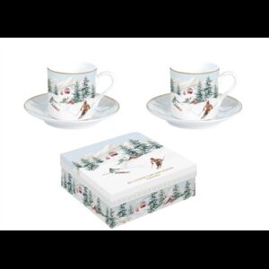 R2S.169CHAL Porcelán eszpresszócsésze+alj 2 személyes