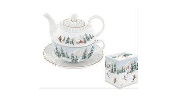 R2S.104CHAL Porcelán egyszemélyes teáskészlet 350ml