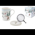 R2S.105CHAL Porcelán szűrősbögre tetővel