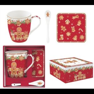 R2S.1045FANG Porcelánbögre 350ml porcelánkanállal