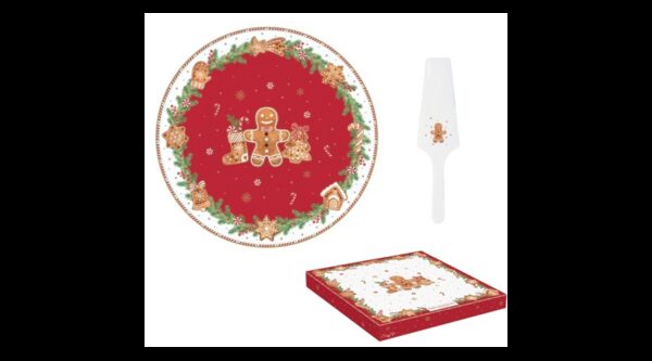 R2S.1112FANG Porcelán tortatál lapáttal