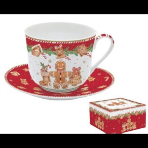 R2S.1454FANG Porcelán reggelizőcsésze+alj