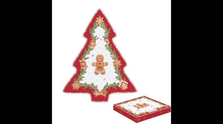 R2S.1481FANG Porcelán fenyőtálca 20