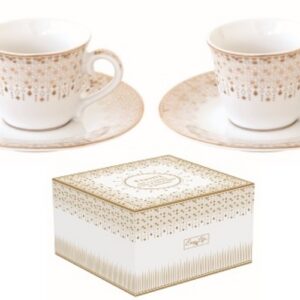R2S.1107FESV Porcelán eszpresszócsésze+alj 2 személyes