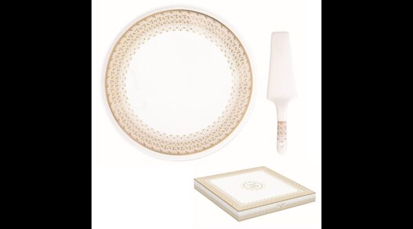 R2S.1112FESV Porcelán tortatál lapáttal