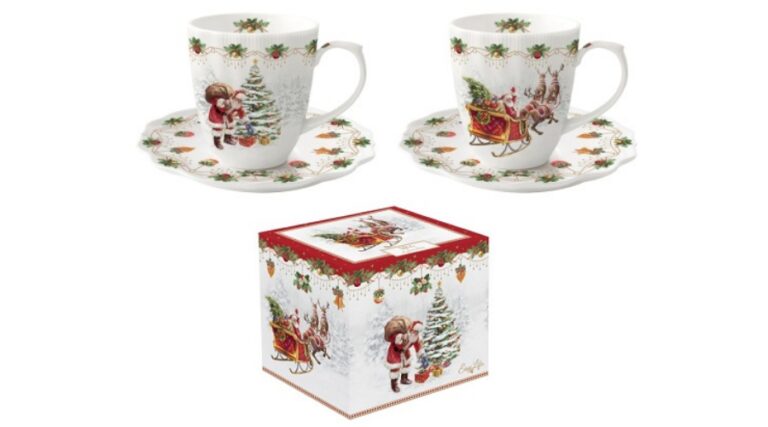 R2S.2782NOCH Porcelán eszpresszócsésze+alj 2 személyes