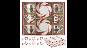 R2S.126NTWI Porcelán eszpresszócsésze+alj 6 személyes
