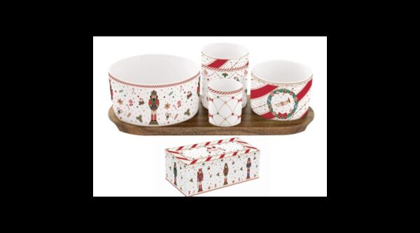 R2S.2073NTWI Porcelán kínálótálka szett 4db-os(dia:11