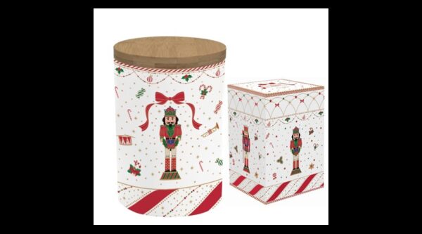 R2S.1493NTWI Porcelán konyhai tároló bambusz fedéllel