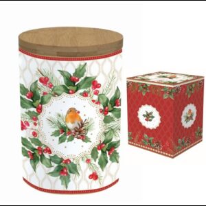 R2S.1493CHBE Porcelán konyhai tároló bambusz fedéllel
