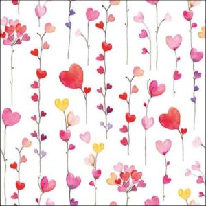 AMB.13318125 Hearts garlands papírszalvéta 33x33cm