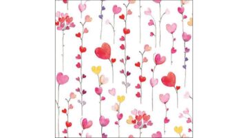 AMB.13318125 Hearts garlands papírszalvéta 33x33cm
