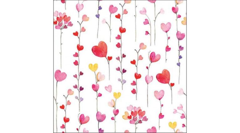 AMB.13318125 Hearts garlands papírszalvéta 33x33cm