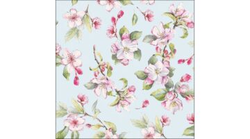 AMB.13318161 Spring blossom blue papírszalvéta 33x33cm
