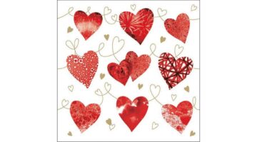 AMB.13318220 Ten hearts papírszalvéta 33x33cm