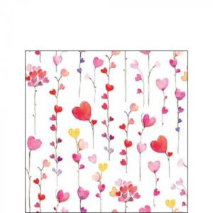 AMB.12518125 Hearts garlands papírszalvéta 25x25cm