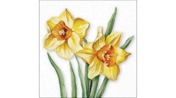 AMB.13318490 Flowering daffodils papírszalvéta 33x33cm