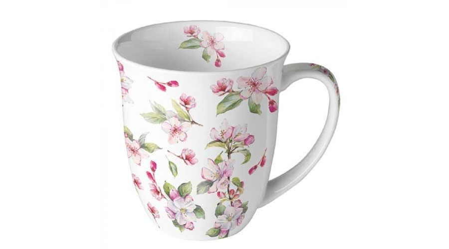 AMB.18418160 Spring blossom white porcelánbögre 0