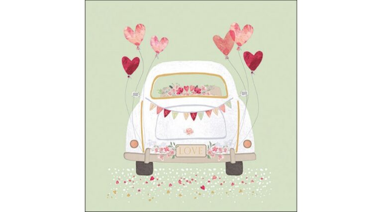 AMB.13318470 Just married green papírszalvéta 33x33cm