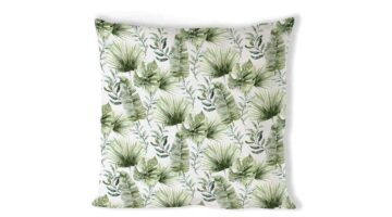 AMB.16218215 Jungle leaves white párnahuzat 40x40cm