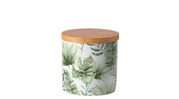 AMB.17418215 Jungle leaves white porcelán konyhai tároló 10x10cm