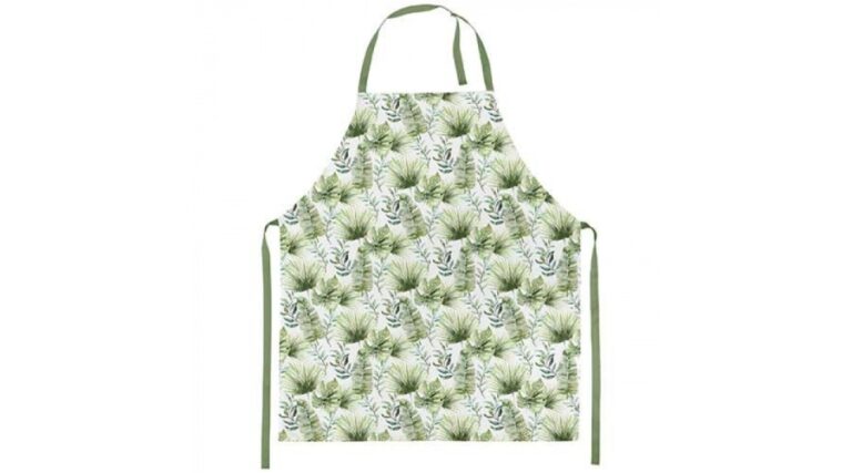 AMB.16718215 Jungle leaves white kötény 70x85cm