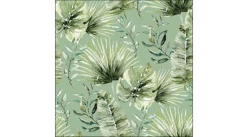 AMB.13318217 Jungle leaves green papírszalvéta 33x33cm