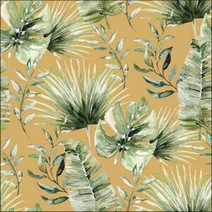 AMB.13318219 Jungle leaves gold papírszalvéta 33x33cm