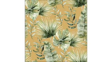 AMB.13318219 Jungle leaves gold papírszalvéta 33x33cm