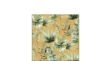 AMB.12518219 Jungle leaves gold papírszalvéta 25x25cm