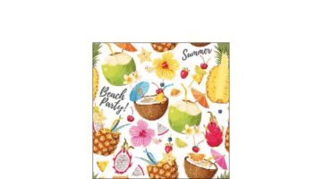 AMB.12518355 Beach party white papírszalvéta 25x25cm